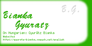 bianka gyuratz business card